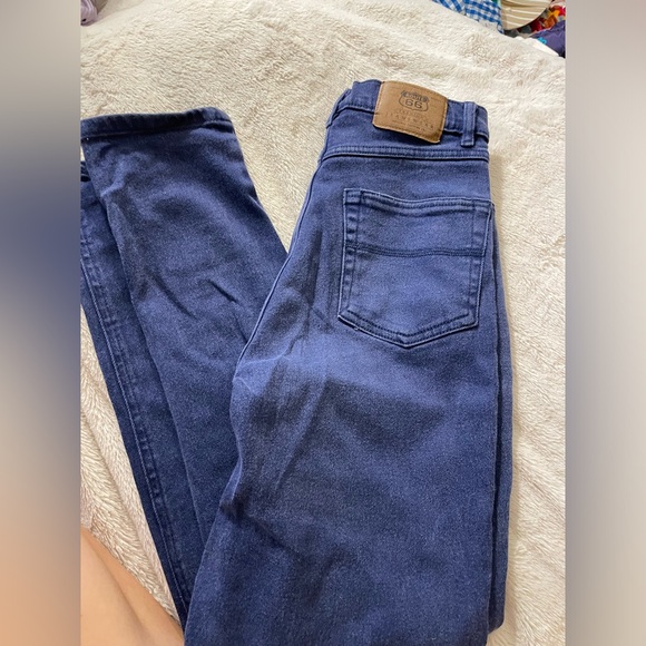 Vintage Route 66 Blue Denim Straight Leg Jeans - Picture 2 of 5